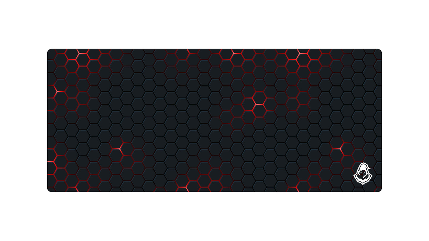 Honeycomb Red Mouse Pad - Phantom Mousepads